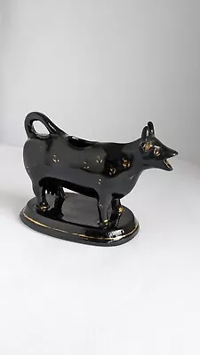 Buy Antique Staffordshire Jackfield Pottery Novelty Cow Creamer • 20£