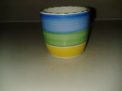 Buy Vintage Ceramic Egg Cup. Banded Colors. In Style Of Poole Pottery. (A1) • 3.99£