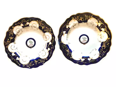 Buy Pair Of Antique Chamberlain's Worcester Plates ~ Old Bond St London Early 19th C • 45£