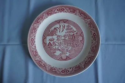 Buy Willow Ware Royal China USA Red Pink 12-1/4 Round Serving Platter Sandwich Plate • 28.76£