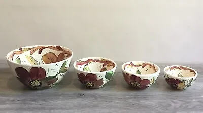 Buy Enona Spanish Hand Painted Floral Ceramic Nesting Serving Bowls Set Of 4 • 29.99£