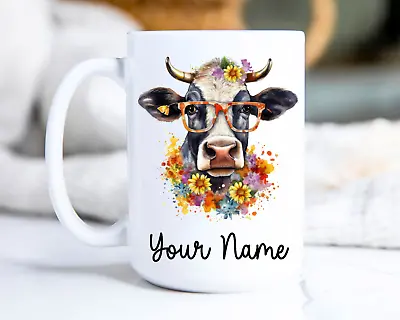Buy Personalized Highland Floral Cow Mug, Personalized Gifts, Personalized Mugs • 13.27£