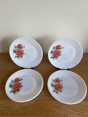 Buy Pyrex Cottage Rose Side Plates X 4 Vintage JAJ Very Good Condition • 7£
