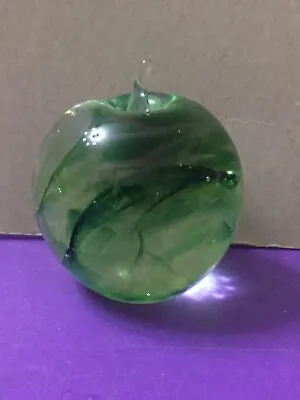 Buy Isle Of Wight Glass,Spatter Glass Apple Paperweight,Original Label • 14.99£