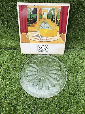 Buy 1970s Dartington Butter Platter Clear Glass Crystal Daisy Collection F, Thrower • 11.99£