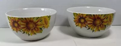 Buy Royal Norfolk Sunflower Stoneware Bowls Soup Cereal Pattern (2) Count • 33.21£