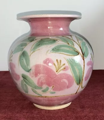 Buy Heavy Floral Stoneware Vase App 8” X 8.5” Tall  • 5£