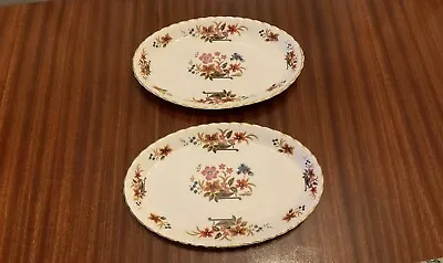 Buy 2 X Royal Stafford Bone China Oval Plates. Floral Pattern • 14£