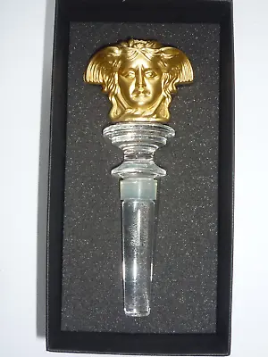 Buy Versace Rosenthal Glass Crystal Wine Bottle Stopper Gold Colour New Boxed Medusa • 59£