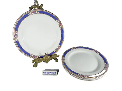 Buy Vintage Wedgwood Astor Imperial Porcelain White Blue Trim Five Breakfast  Plates • 35£
