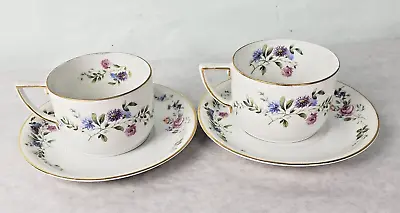 Buy Set Of 2 Antique Hutschenreuther China Bavarian Cups & Saucers • 15.16£