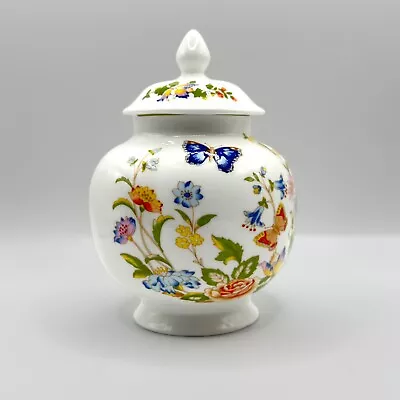 Buy Aynsley Cottage Garden Lidded Jar Fine Bone China Made In England Height 12cm • 9£