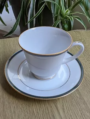 Buy Vintage Boots Hanover Green Cup & Saucer White Green Gold Gorgeous Fine China • 3.25£