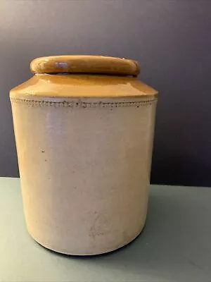 Buy Large Vintage Salt Glazed Stoneware Storage/Utensil Jar/Pot Kitchen 7.5”/19.5cm • 16.50£
