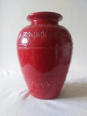 Buy Bitossi Flavia Red Vase Aldo Londi Rimini Pottery 20cm • 60£