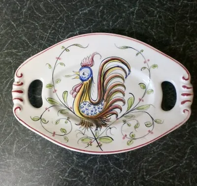 Buy Portugal Pottery Dish Hand Painted Delightful Cockerell Motif • 10£