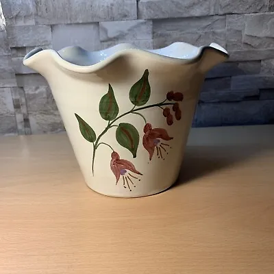 Buy Vintage Brannam Pottery Royal Barum Ware Planter Plant Pot Fuchsia Pattern • 12.99£