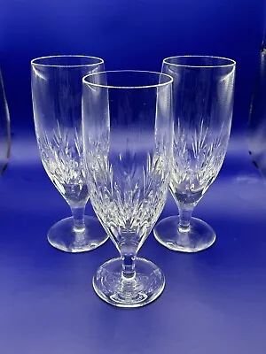 Buy 3- Atlantis Iced Tea Or Water Glasses Set Clear Cut Stemware • 62.58£