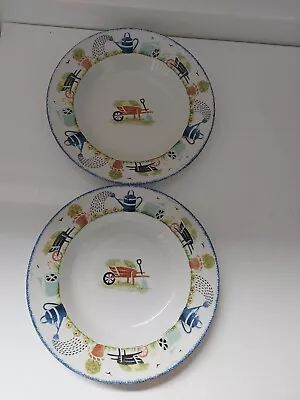Buy 2 X Wood And Sons Holly Cottage Pasta Soup Dessert Wide Rimmed Bowl  • 20£