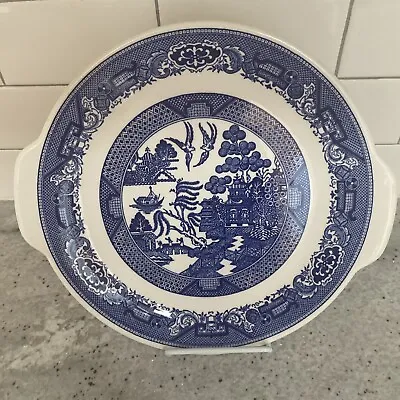 Buy Blue Willow Royal China Willow Ware Lugged Handel Platter 10 1/2  • 17.26£