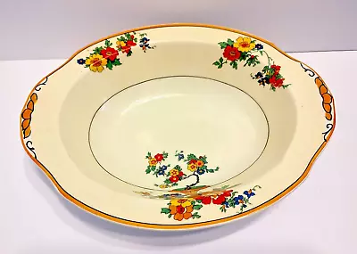 Buy W. H. Grindley Carnival Oval Vegetable Serving Bowl Circa 1925 Flowers England • 47.92£