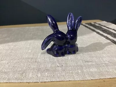 Buy Vintage Blue Bunny Ornaments Ceramic Pottery • 0.99£