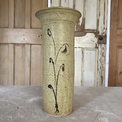 Buy Vintage Mid Cent Tall Studio Pottery Vase Long Stem Stamped MR Mike Rawlinson? • 20£