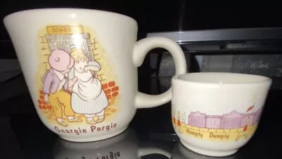 Buy Poole Pottery Child’s  Cup & Egg Cup Wee Willie / Georgie Porgie - Humpty Dumpty • 14£