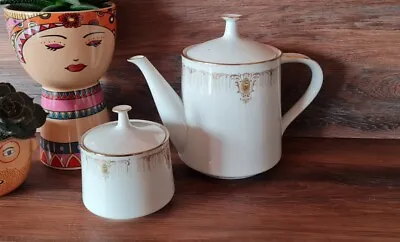 Buy Vintage Noritake Japan China Flora Valley Coffee Tea Pot & Sugar Bowl 6958 Set • 29.99£