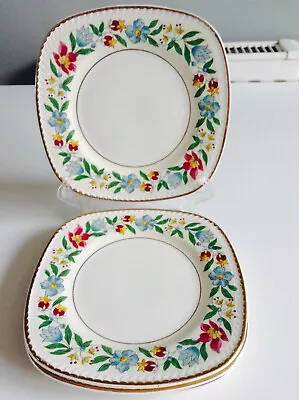 Buy Set Of 4 Vintage Portland Pottery Cobridge 16 Cm Tea Plates - C.1956 • 5£