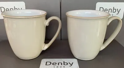 Buy 2 Denby Linen Flared Mugs Excellent • 20£