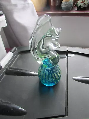 Buy Mdina Horse Shaped Paperweight - Clear, Blue And Green Glass • 9.99£