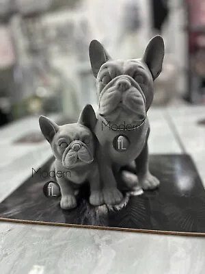 Buy French Bulldog Ornament Grey Velveteen, French Bull Dog Decorative Ornament • 21.68£
