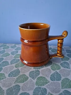 Buy Vintage Prinknash Pottery Tankard In Brown Glaze Small • 8£