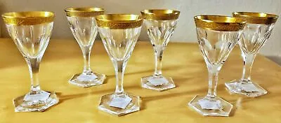 Buy Moser Crystal Glass Adela Melikoff 24KT Gold Encrusted Rim Cordial Liqueur RARE • 115.25£