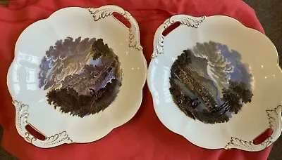 Buy Coalport Limited Edition Bone China Dishes Llangollen Wales &2 Anglers • 30£
