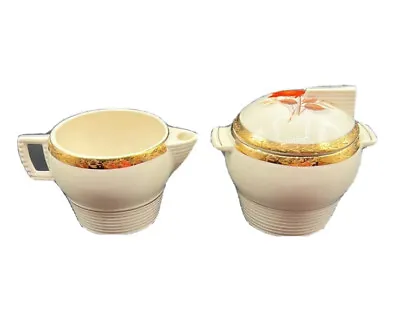 Buy  TRIUMPH AMERICAN LIMOGES CHINA  -22k Gold Vintage Cream And Sugar • 20.96£