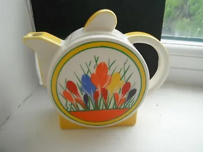 Buy CLARICE CLIFF   CROCUS   TEA POT  By  MOORLAND POTTERY- SUPERB CONDITION • 36£