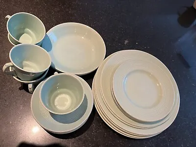 Buy Beryl Ware Green, Cups, Saucers And Plates, 26 Pieces • 25£