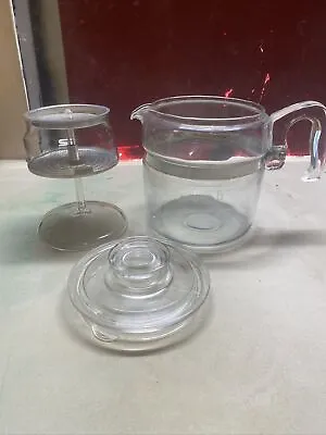 Buy Vintage PYREX Flameware 7756 Clear Glass Percolator Coffee Pot COMPLETE 6 Cups • 76.83£