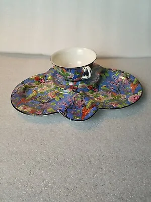 Buy Vintage Crown Ducal Ware England Blue Floral Cup And Saucer Set *READ* • 28.91£