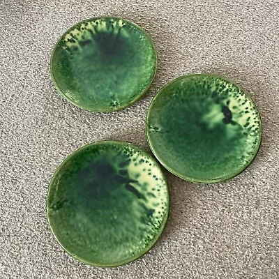Buy Vallauris Aegitna Pottery France 3 Green Side Plates • 15£