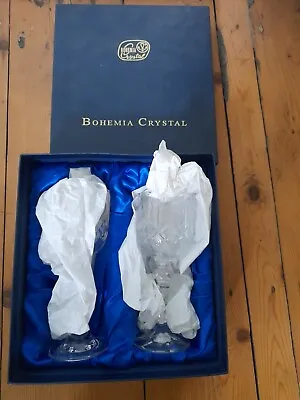 Buy Set Of 2 Bohemia Lead Crystal Wine Glasses. Never Used • 16.99£