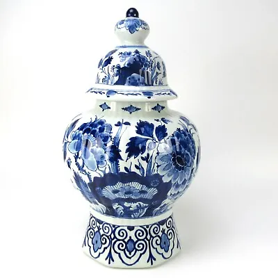 Buy De Porceleyne Fles Fayence Lid Vase Royal Delft Blue Handpainted Faience 1979 • 152.78£