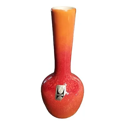 Buy Vintage Royal Haeger MCM Orange  Pottery 7.5  Vase • 47.05£