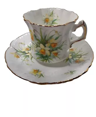 Buy Vintage Hammersley & Co Bone China Tea Cup And Saucer-Daffodil. Made In England • 26.52£