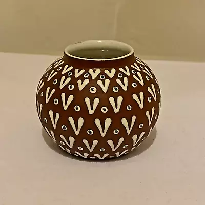 Buy Vintage Mid Century Modern Ioska Denmark Redware Ceramic Pottery Small Vase • 19.99£