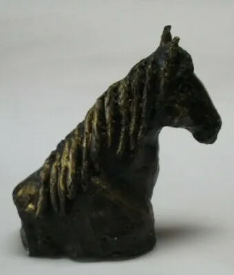 Buy Marilee Stockman Clay Black/Gold Horsehead Sculpture Leisure World Seal Beach B • 24.48£