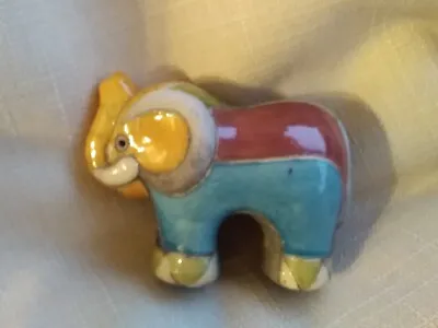 Buy Raku Studio Pottery South Africa Handmade Elephant 4ins Figurine Signed • 22£