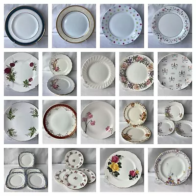 Buy Choice Of Pretty Vintage China Plates - All Sizes Dinner / Dessert & Tea Plates • 2.25£